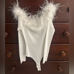 White Feather Bodysuit from Altar’d State 🤍